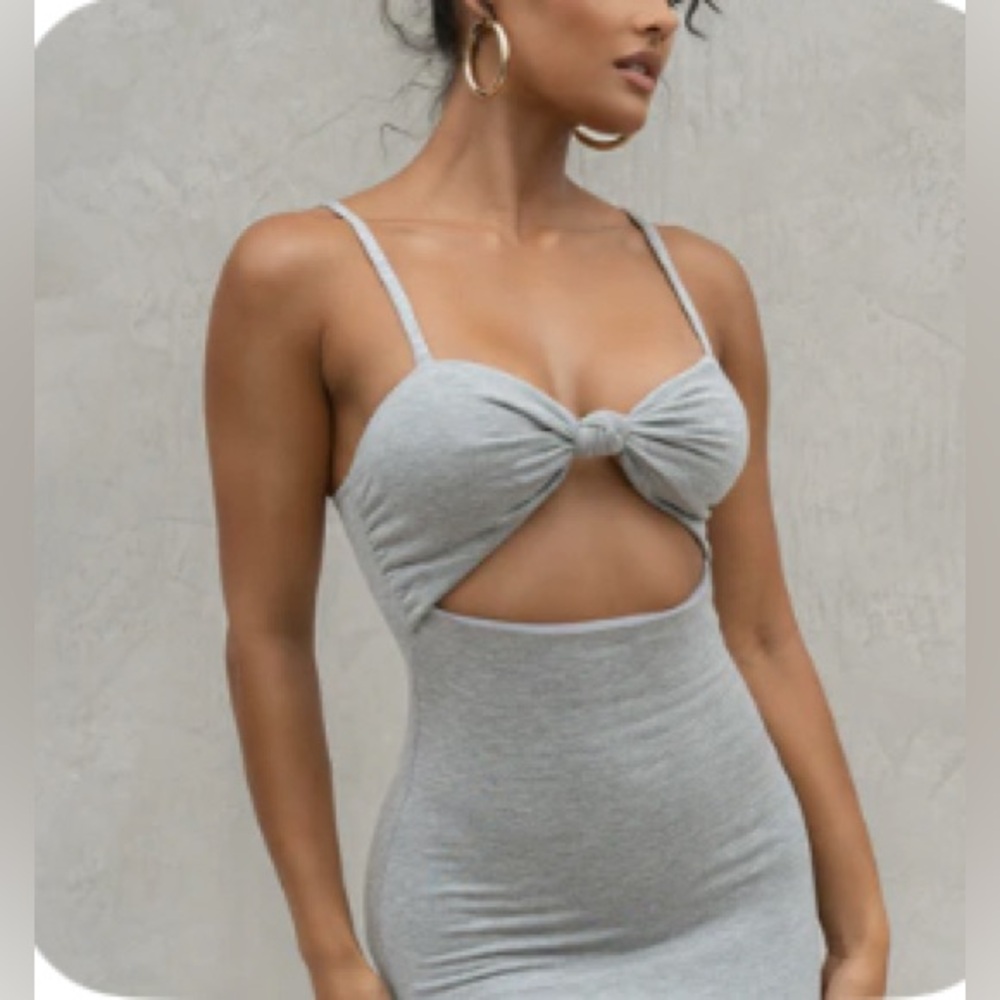 JLUXLABEL Grey Midnight Memories Midi Dress